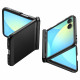Juodas dėklas Samsung Galaxy Z Flip 7 telefonui "Spigen Tough Armor Pro MAG Magsafe"
