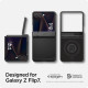 Juodas dėklas Samsung Galaxy Z Flip 7 telefonui "Spigen Tough Armor Pro MAG Magsafe"