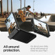 Juodas dėklas Samsung Galaxy Z Flip 7 telefonui "Spigen Tough Armor Pro MAG Magsafe"