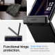 Juodas dėklas Samsung Galaxy Z Flip 7 telefonui "Spigen Tough Armor Pro MAG Magsafe"