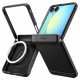 Juodas dėklas Samsung Galaxy Z Flip 7 telefonui "Spigen Tough Armor Pro MAG Magsafe"