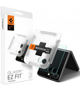 Apsauginis grūdintas stiklas Samsung Galaxy Z Flip 7 telefonui "Spigen Glas.TR EZ Fit HD 2-Pack"