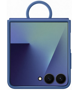Originalus mėlynas dėklas "Silicone Cover with Ring" Samsung Galaxy Z Flip 7 telefonui "EF-PF766TNE"