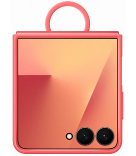 Originalus raudonas dėklas "Silicone Cover with Ring" Samsung Galaxy Z Flip 7 telefonui "EF-PF766TRE"