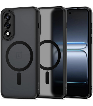 Juodas / skaidrus dėklas Oneplus Nord 5 telefonui "Tech-Protect Magmat Magsafe"