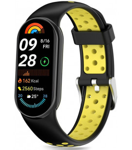 Juoda / geltona apyrankė Xiaomi Smart Band 8 / 9 / 10 / NFC laikrodžiui "Tech-Protect Iconband Air"
