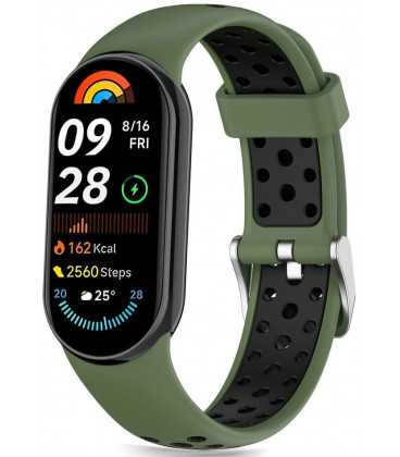 Žalia / juoda apyrankė Xiaomi Smart Band 8 / 9 / 10 / NFC laikrodžiui "Tech-Protect Iconband Air"