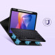 Juodas atverčiamas dėklas + klaviatūra Xiaomi Redmi Pad 2 11.0 planšetei "Tech-Protect SC + Keyboard"