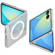 Skaidrus (Baltas) dėklas Samsung Galaxy Z Flip 7 telefonui "Spigen Airskin MAG Magsafe"