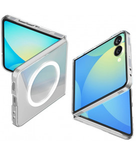 Skaidrus (Baltas) dėklas Samsung Galaxy Z Flip 7 telefonui "Spigen Airskin MAG Magsafe"