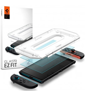 Apsauginis grūdintas stiklas Nintendo Switch 2 žaidimų kompiuteriui "Spigen Glas.TR EZ Fit 2-Pack"