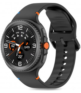 Juoda apyrankė Samsung Galaxy Watch 8 / 9 / Classic (40 / 44 / 46 mm) laikrodžiui "Tech-Protect Silicone"