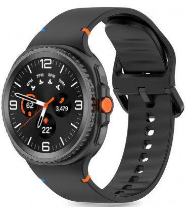 Juoda apyrankė Samsung Galaxy Watch 8 / 9 / Classic (40 / 44 / 46 mm) laikrodžiui "Tech-Protect Silicone"