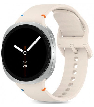 Smėlio spalvos apyrankė Samsung Galaxy Watch 8 / Classic (40 / 44 / 46 mm) laikrodžiui "Tech-Protect Silicone"