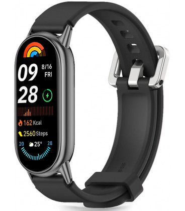 Juoda apyrankė Xiaomi Smart Band 8 / 9 / 10 / 11 / NFC laikrodžiui "Tech-Protect Iconband Classic"