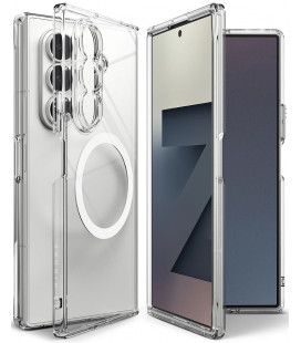 Skaidrus dėklas Samsung Galaxy Z Fold 7 telefonui "Ringke Fusion Magnetic Magsafe"