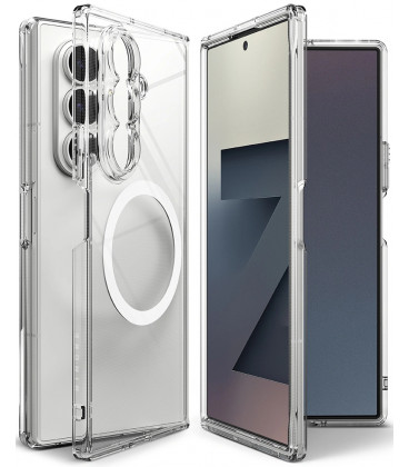 Skaidrus dėklas Samsung Galaxy Z Fold 7 telefonui "Ringke Fusion Magnetic Magsafe"