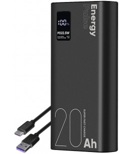 Juoda Išorinė baterija Power Bank 22.5W 20000mAh "OBAL:ME EnergyPulse"