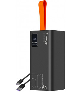 Juoda Išorinė baterija Power Bank 22.5W 50000mAh "OBAL:ME EnergyPulse"