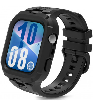 Juoda apyrankė - dėklas Huawei Watch Fit 3 / 4 / 4 Pro laikrodžiui "Tech-Protect Armour"
