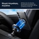 Sidabrinės spalvos automobilinis telefono laikiklis "Spigen MFT13 Magnetic Magsafe Dash&Vent"