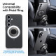 Sidabrinės spalvos automobilinis telefono laikiklis "Spigen MFT13 Magnetic Magsafe Dash&Vent"