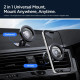 Sidabrinės spalvos automobilinis telefono laikiklis "Spigen MFT13 Magnetic Magsafe Dash&Vent"