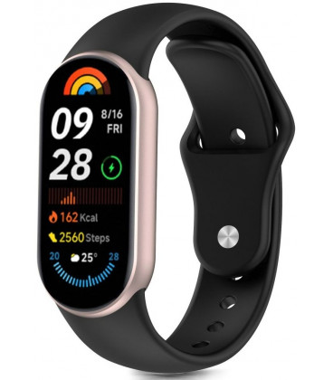 Juoda apyrankė Xiaomi Smart Band 8 / 9 / 10 / 11 / NFC laikrodžiui "Tech-Protect Iconband Pure"