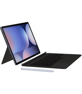 Juodas atverčiamas dėklas su klaviatūra Samsung Galaxy Tab S9 Plus / S9 FE Plus / S10 Plus planšetei "Samsung Book Keyboard Case