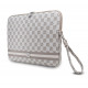 Smėlio spalvos dėklas 15" / 16" nešiojamiems kompiuteriams "DKNY PU Leather Checkered Pattern and Stripe Sleeve"