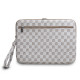 Smėlio spalvos dėklas 15" / 16" nešiojamiems kompiuteriams "DKNY PU Leather Checkered Pattern and Stripe Sleeve"