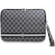 Juodas dėklas 15" / 16" nešiojamiems kompiuteriams "DKNY PU Leather Checkered Pattern and Stripe Sleeve"