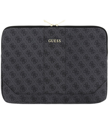 Pilkas dėklas 13" nešiojamiems kompiuteriams "Guess PU Leather 4G Sleeve"