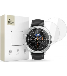 Apsauginis grūdintas stiklas Samsung Galaxy Watch 8 Classic (46 mm) laikrodžiui "Tech-Protect Glass Fit+ 2-Pack"