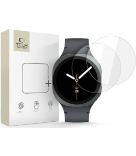 Apsauginis grūdintas stiklas Samsung Galaxy Watch 8 (44 mm) laikrodžiui "Tech-Protect Glass Fit+ 2-Pack"