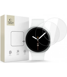 Apsauginis grūdintas stiklas Samsung Galaxy Watch 8 (40 mm) laikrodžiui "Tech-Protect Glass Fit+ 2-Pack"