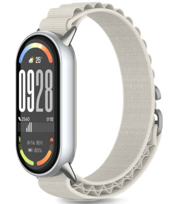 Smėlio spalvos apyrankė Xiaomi Smart Band 8 / 9 / 10 / NFC laikrodžiui "Tech-Protect Nylon Pro"
