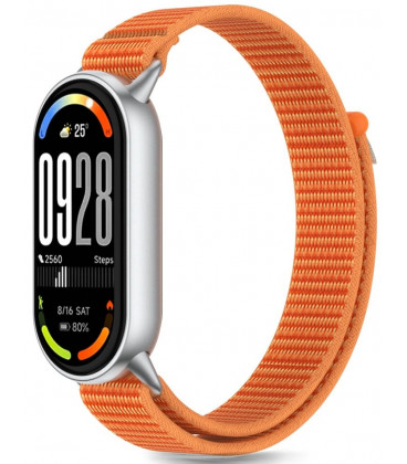 Oranžinė apyrankė Xiaomi Smart Band 8 / 9 / 10 / NFC laikrodžiui "Tech-Protect Nylon Stripe"