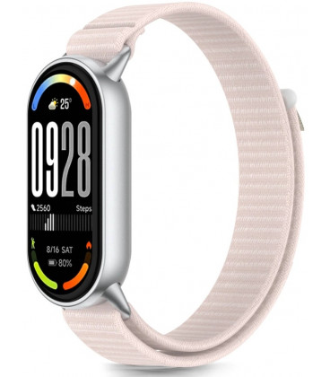 Rožinė apyrankė Xiaomi Smart Band 8 / 9 / 10 / NFC laikrodžiui "Tech-Protect Nylon Stripe"