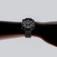 Juodas dėklas Apple Watch 8 Classic (46 mm) laikrodžiui "Spigen Rugged Armor"