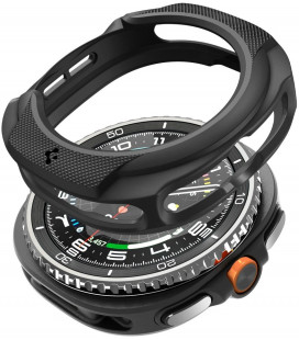 Matinis juodas dėklas Samsung Galaxy Watch 8 Classic (46 mm) laikrodžiui "Spigen Liquid Air"
