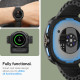 Matinis juodas dėklas Samsung Galaxy Watch 8 Classic (46 mm) laikrodžiui "Spigen Liquid Air"