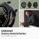 Matinis juodas dėklas Samsung Galaxy Watch 8 (44 mm) laikrodžiui "Spigen Liquid Air"