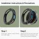 Matinis juodas dėklas Samsung Galaxy Watch 8 (44 mm) laikrodžiui "Spigen Liquid Air"