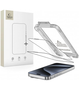 Apsauginis grūdintas stiklas Apple iPhone 15 Pro telefonui "Tech-Protect Quick Set+ 2-Pack"