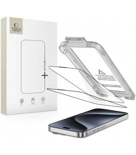 Apsauginis grūdintas stiklas Apple iPhone 15 Pro Max telefonui "Tech-Protect Quick Set+ 2-Pack"