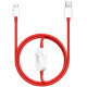 Raudonas Oneplus USB-A - USB-C 120cm 80W 8A laidas "OnePlus SUPERVOOC 2in1 Cable"
