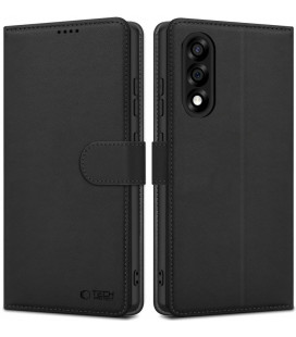 Juodas atverčiamas dėklas Oneplus Nord 5 telefonui "Tech-Protect Wallet"