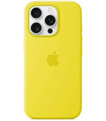 Originalus geltonas "Silicone Magsafe Cover" dėklas Apple iPhone 16 Pro telefonui "MYYQ3ZM/A"