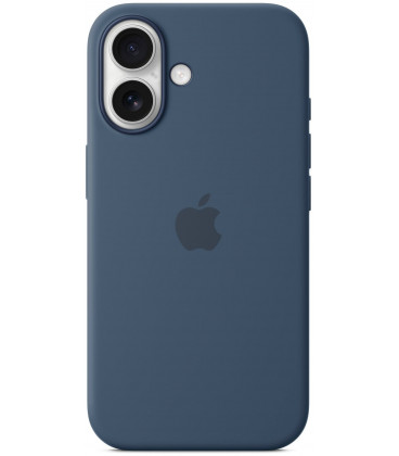 Originalus mėlynas "Silicone Magsafe Cover" dėklas Apple iPhone 16 telefonui "MYY23ZM/A"